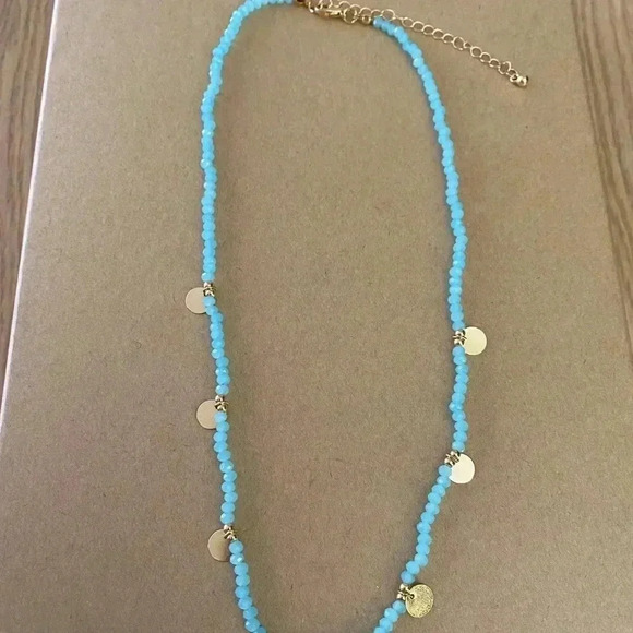 🆕Retro Woven Beaded Square Metal Sequin Necklace🆕 - Picture 7 of 10